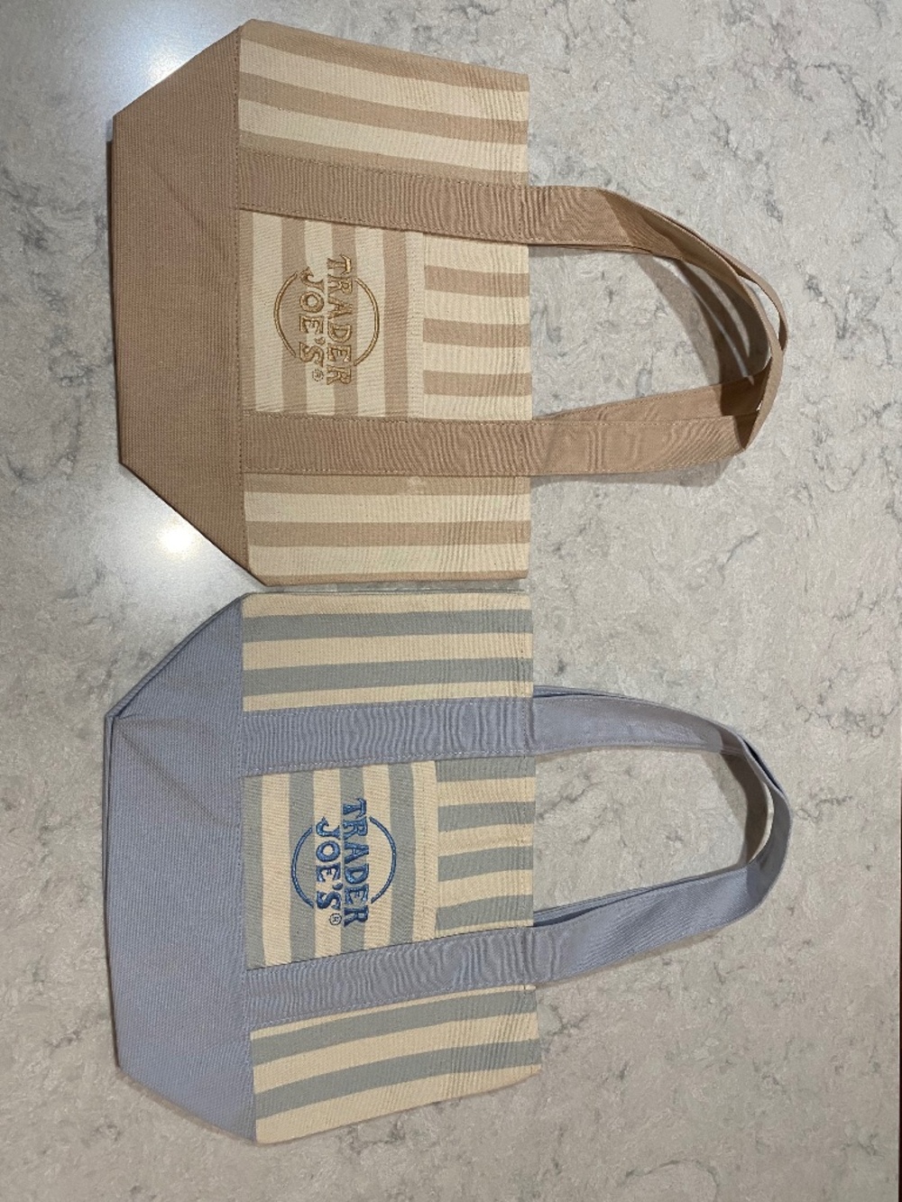 Striped Trader Joes Mini Totes (2) NWOT